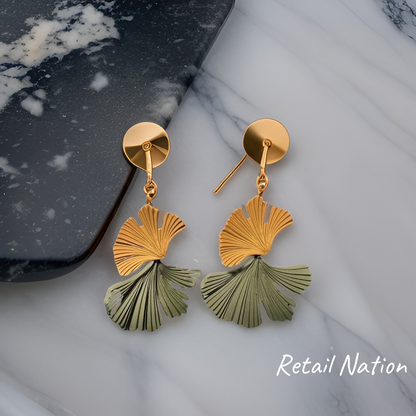 Ethnic Style Ginkgo Leaf Earrings