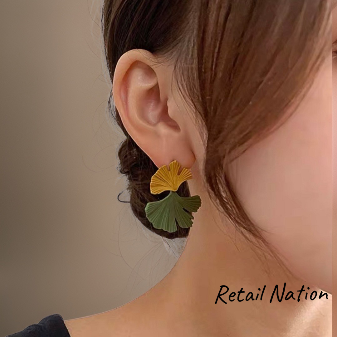 Ethnic Style Ginkgo Leaf Earrings