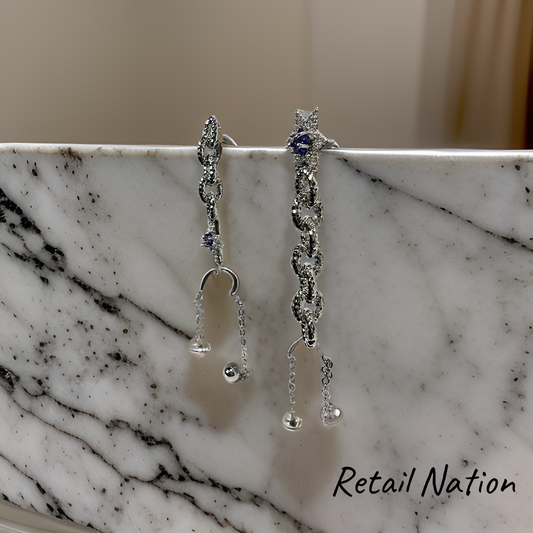 Silver Link Earrings