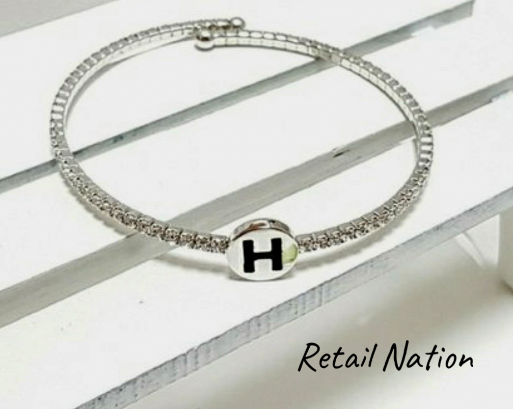 H Letter Diamond Bracelet