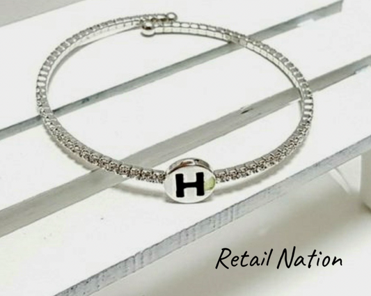 H Letter Diamond Bracelet